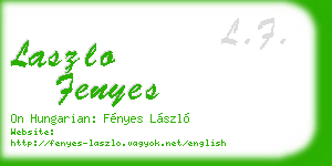 laszlo fenyes business card